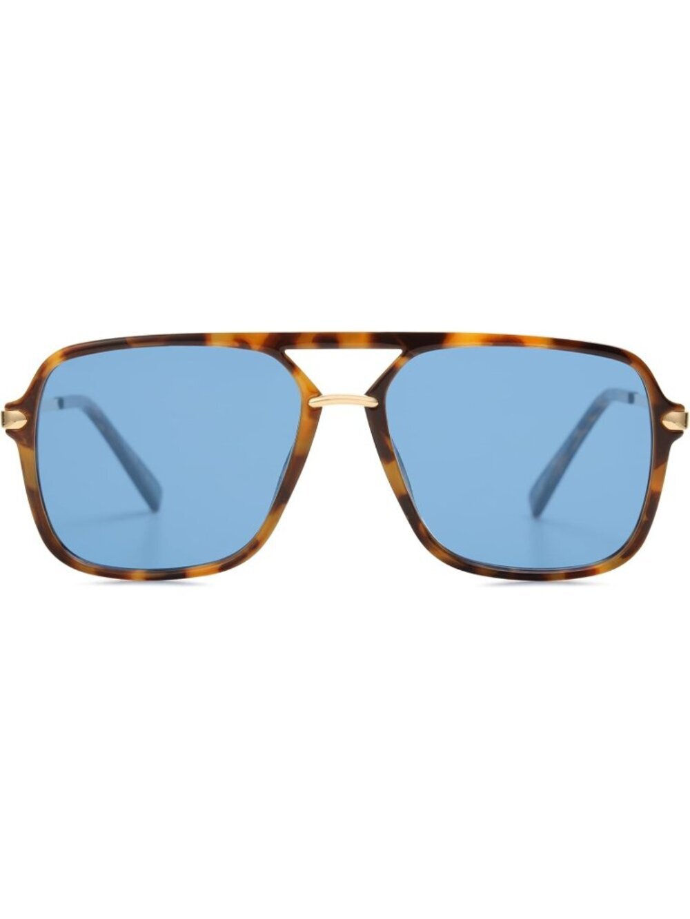 Women's Brown Blue Retro Square Polarized Lens Trendy Aviator 90s Shades SJ2229
